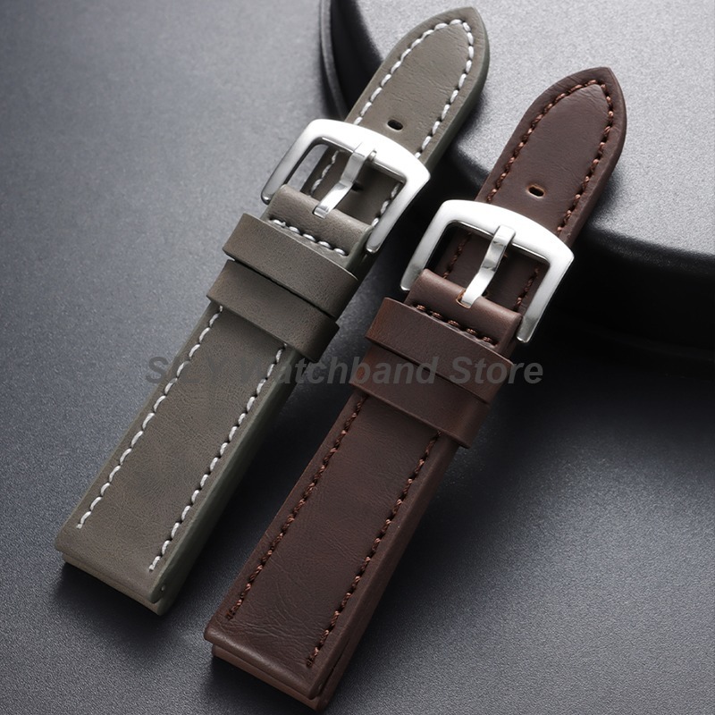 Nato Strap Nylon - Echt lederen horlogeband 18mm 20mm 22mm